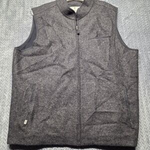 Ritter Mens XXL Gray Wool Blend Zip Vest 60% Baby Alpaca 40% Merino Made in Peru